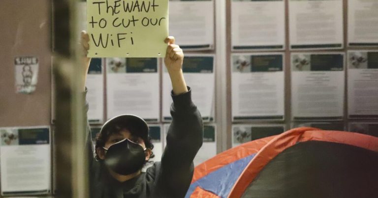 Tense standoff at Cal Poly Humboldt as police order Gaza protesters to leave
