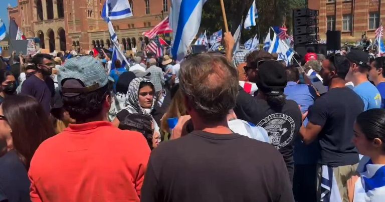 Dueling Gaza protests at UCLA as USC sees peaceful demonstration