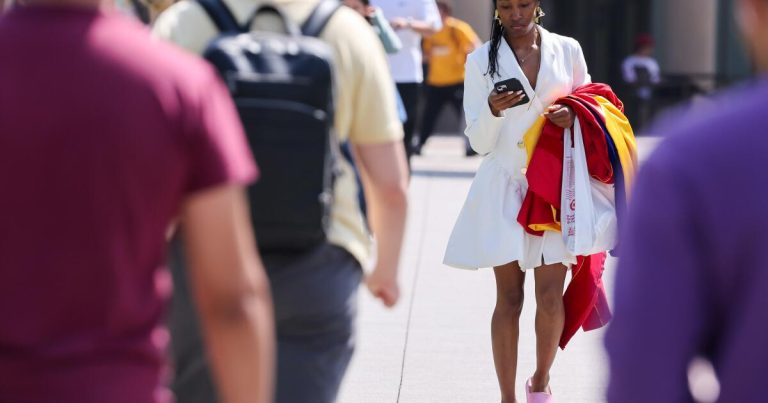 USC hosts alternative graduation with drones, Travis Scott caps
