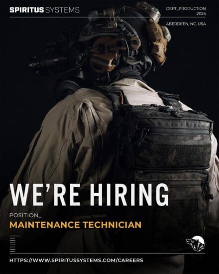 TacJobs – Spiritus Systems Seeks Maintenance Tech