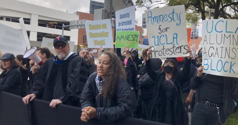 UCLA faculty protest treatment of pro-Palestinian students