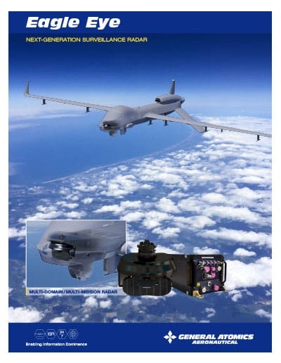 GA-ASI Adding AESA Antenna to EagleEye Radar
