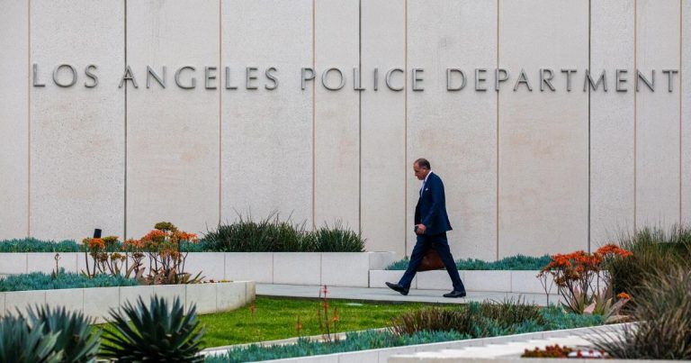 Three hurt, one critically, in collision involving LAPD patrol car