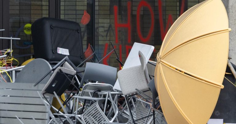 As protesters trashed Cal State L.A. center, questions about why police were not called in