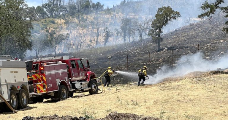 As temperature hits 101, 2 firefighters hurt in Napa-area Crystal fire