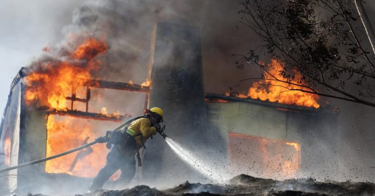 Fast-moving wildfire in San Bernardino engulfs hillside homes