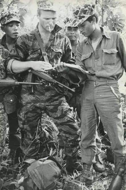 Green Beret Barry Sadler On Patrol in Vietnam