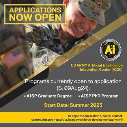 Applications Open for US Army Artificial Intelligence Scholars Program