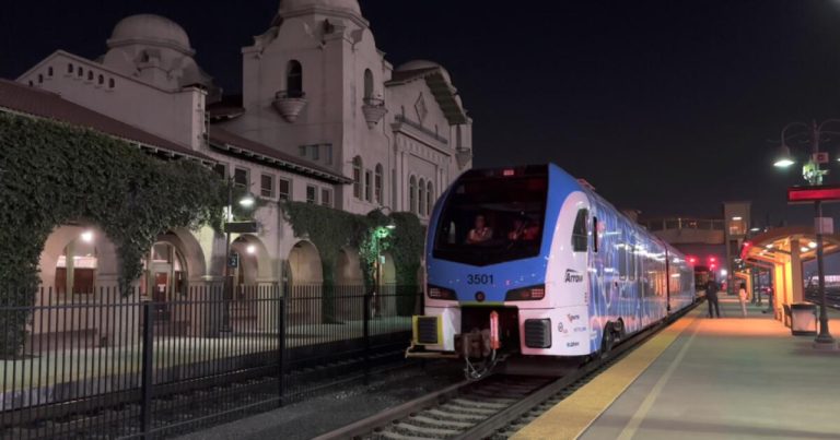 First-of-its-kind zero-emissions train rolls into San Bernardino