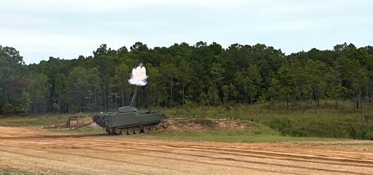 U.S. Army Demonstrated the Capabilities of Patria NEMO 120 mm Turreted Mortar System at the Maneuver Warfighter Conference in Fort Moore, Georgia