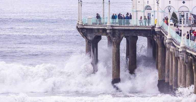After Christmas lull, towering waves will wallop California coast again
