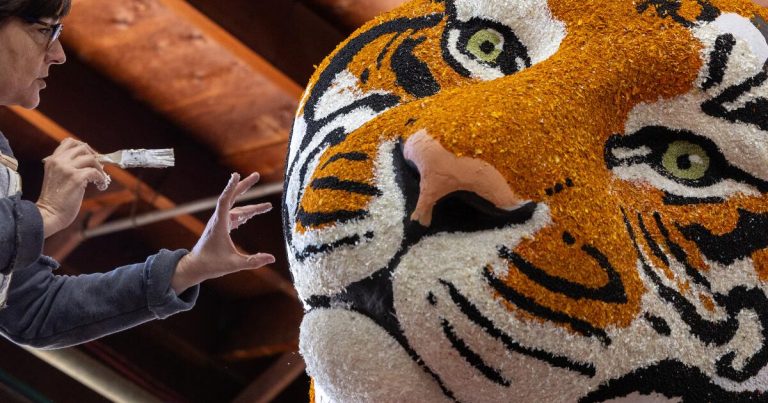 Photos: Float decoration shifts into high gear ahead of the 2025 Rose Parade