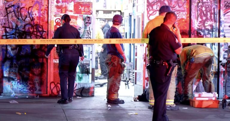 Two homeless men fatally shot near downtown L.A.’s Skid Row