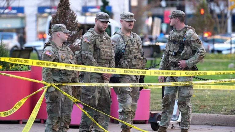 Officials Hold News Conference After Ambush Shooting of Guardsmen Near